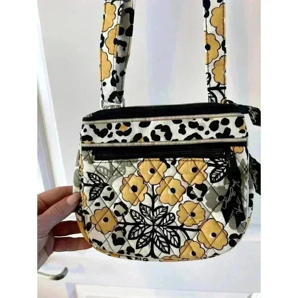 NWOT Vera Bradley Go Wild Crossbody Purse Shoulder Bag Yellow Flowers - Picture 2 of 6